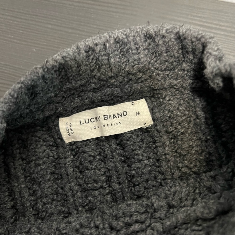 Lucky Brand chunky gray sweater - Medium - Picture 3 of 3